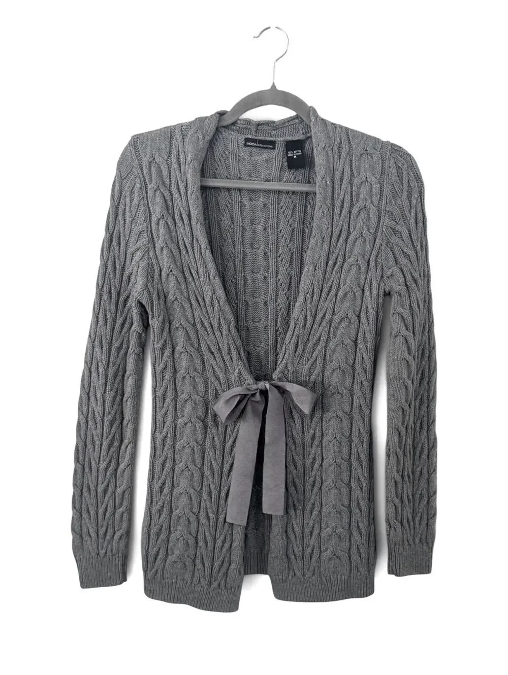 Coquette Y2K Cable Knit Sweater by Moda International - Size M